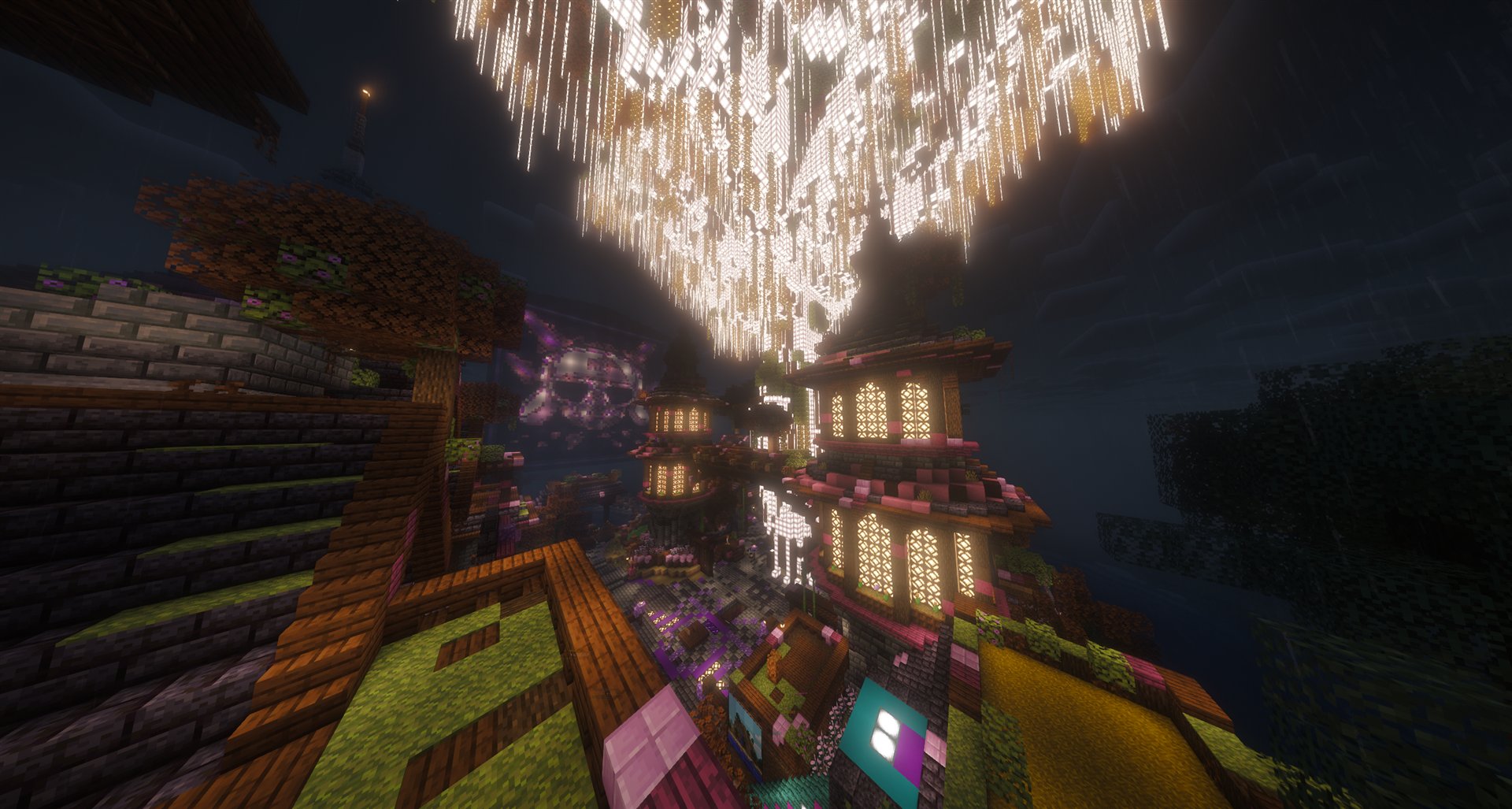Rumi Minecraft sunucumuzdaki ağaç ve oyuncu yapıları